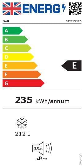Neff N 90 GI7815NE0, Built-in freezer