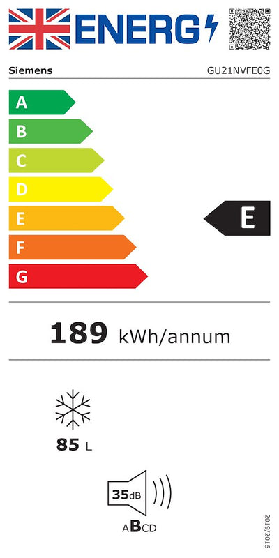 Siemens iQ 300 GU21NVFE0G, built-in freezer