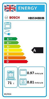 Bosch Series 4 HBS534BB0B, Built-in oven - Black