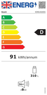 Bosch Series 6 KIR81ADD0G, Built-in fridge