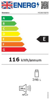 Siemens iQ 300 KS36VVIEPG, Free-standing fridge