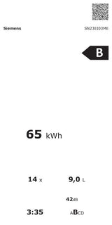 Siemens iQ 300 SN23EI03ME, Free-standing dishwasher