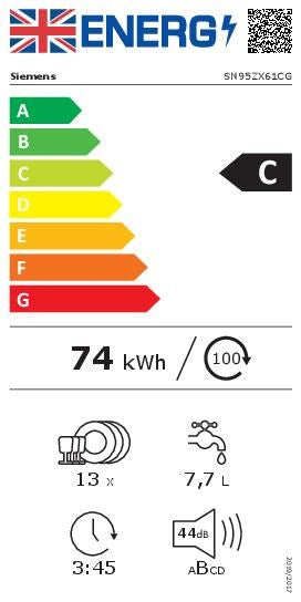 Siemens iQ 500 SN95ZX61CG, Fully-integrated dishwasher