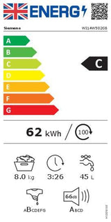Siemens iQ 700 WI14W502GB, Built-in washing machine - 8kg - 1400rpm