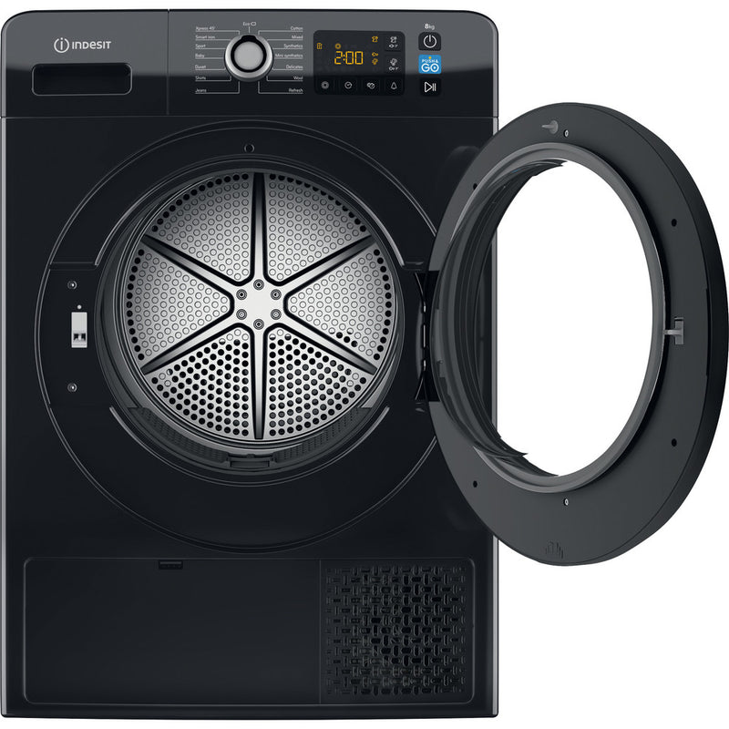 Indesit YT M11 82B X UK Heat Pump Tumble Dryer - 8kg - Black