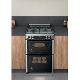 Hotpoint HDM67G0CCX/UK 60cm Double Gas Cooker - Inox