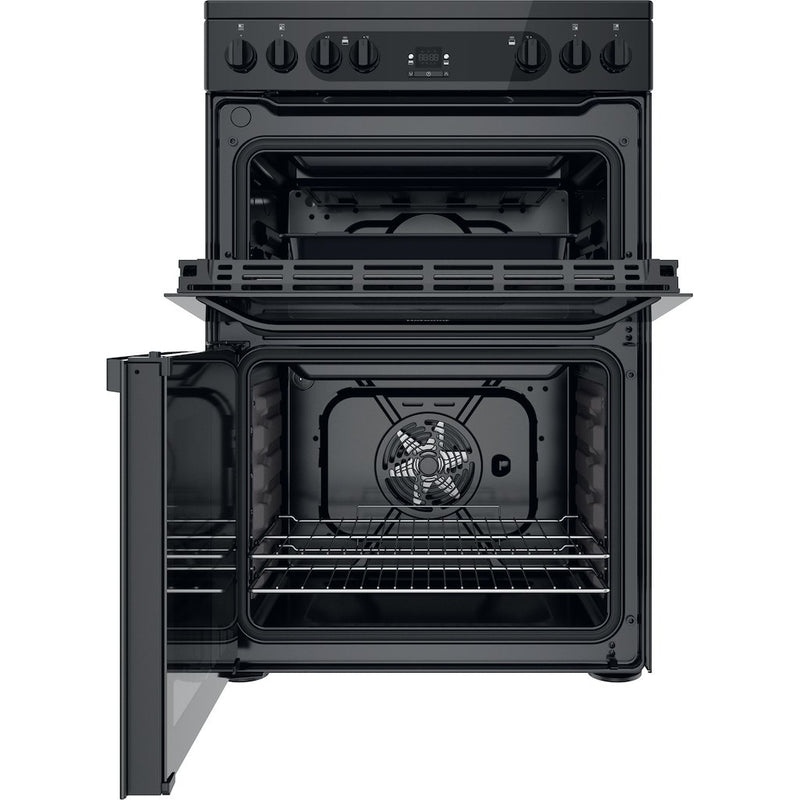 Hotpoint HDM67V92HCB/UK Electric Ceramic Double cooker - Black
