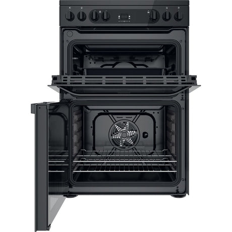 Hotpoint HDM67V92HCB/UK Electric Ceramic Double cooker - Black
