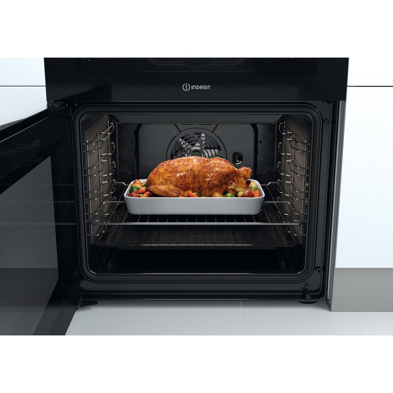 Indesit ID67V9HCX/UK Electric Cooker Double Oven - inox