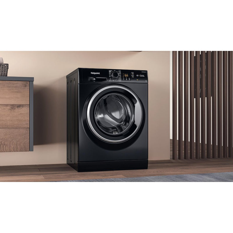 Hotpoint NSWM 1046 BS UK Anti-Stain 10kg 1400rpm Washing Machine - Black