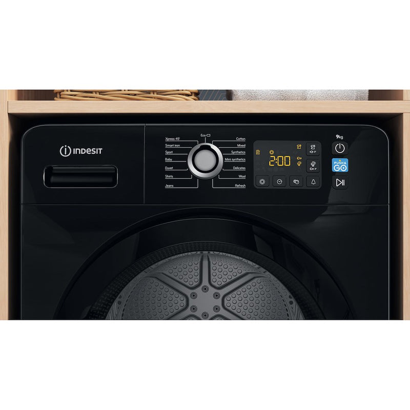 Indesit YT M11 92B X UK Freestanding 9kg Heat Pump Tumble Dryer - Black