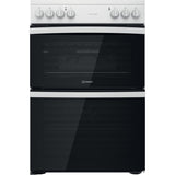 Indesit ID67V9KMW/UK Ceramic Electric Double cooker - White