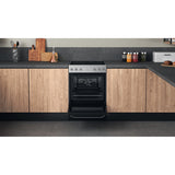 Hotpoint HS67V5KHX Freestanding Electric Cooker - Inox