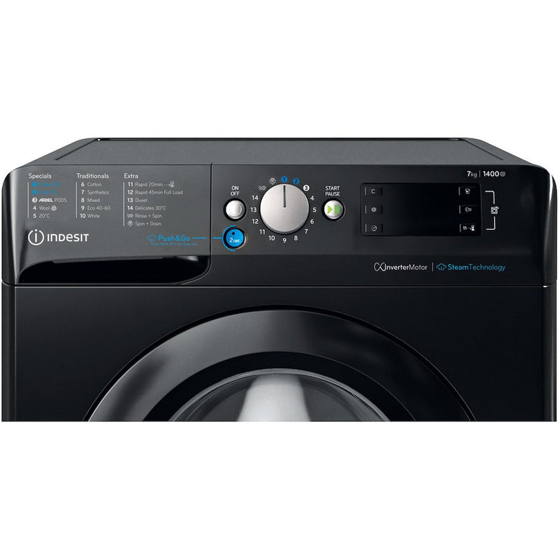 Indesit BWE 71496X KV UK Freestanding 7kg 1400rpm Washing Machine - Black