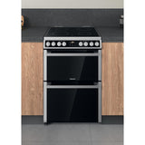 Hotpoint HDM67V8D2CX/UK Electric Double Cooker - Inox