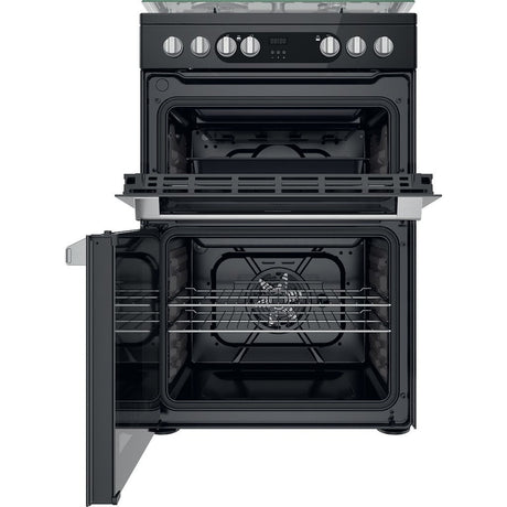 Hotpoint HDM67G9C2CSB/UK Dual Fuel Double Cooker - Black