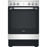 Hotpoint HS67V5KHX Freestanding Electric Cooker - Inox