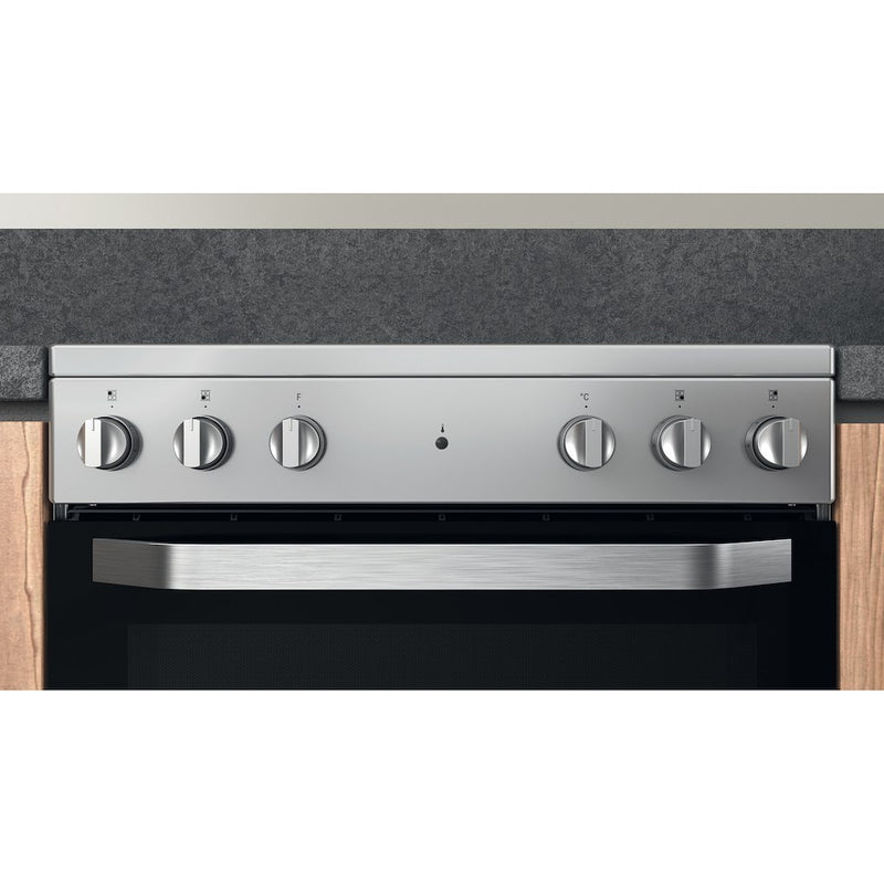 Hotpoint HS67V5KHX Freestanding Electric Cooker - Inox