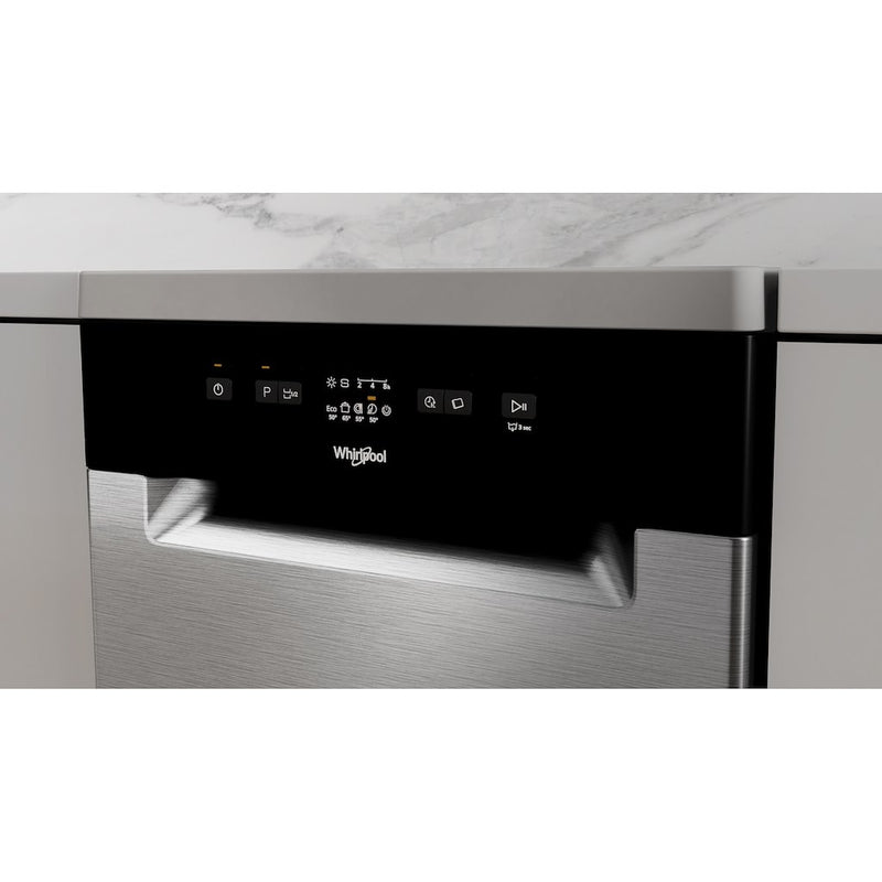 Whirlpool WF9E 2B19 X UK Slimline Freestanding 9 Place Settings Dishwasher - Stainless Steel