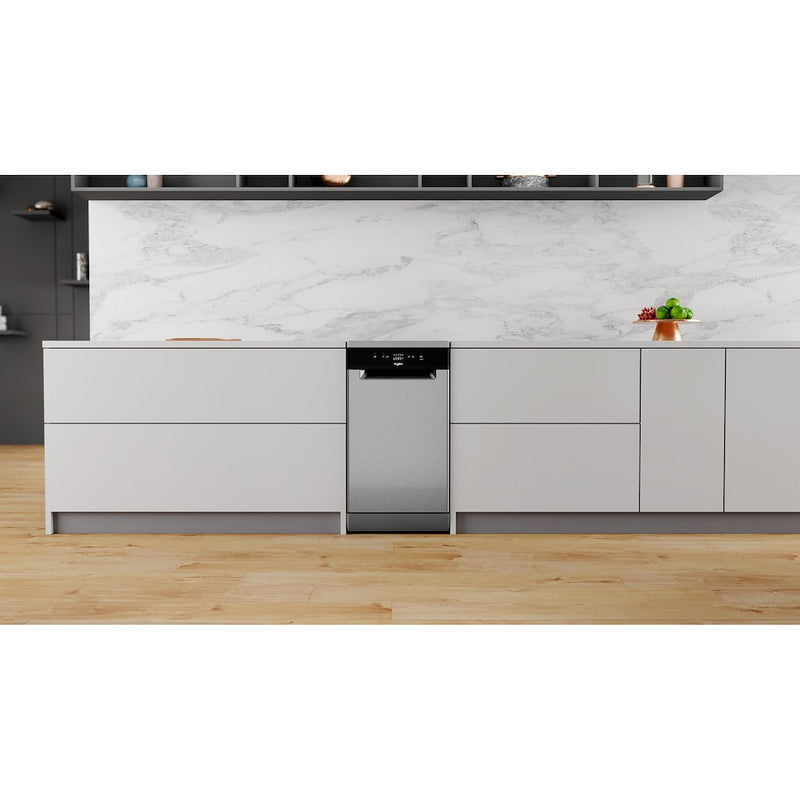 Whirlpool WF9E 2B19 X UK Slimline Freestanding 9 Place Settings Dishwasher - Stainless Steel