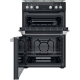 Hotpoint HDM67G0C2CB/UK Double Gas Cooker - Black