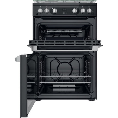 Hotpoint HDM67G0C2CB/UK Double Gas Cooker - Black
