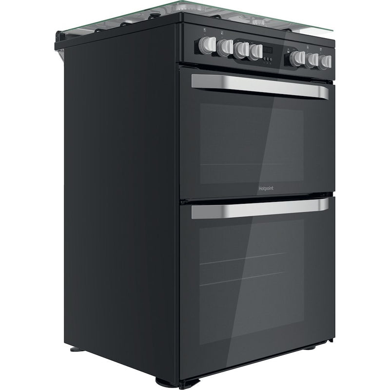 Hotpoint HDM67G9C2CB/UK Duel Fuel Double Cooker - Black