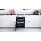 Indesit ID67V9KMW/UK Ceramic Electric Double cooker - White