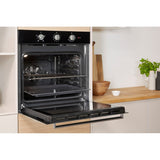 Indesit Aria IFW 6330 BL UK Electric Single Built-in Oven in Black