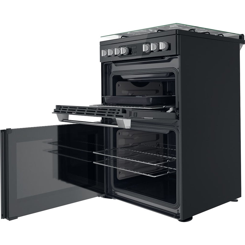 Hotpoint HDM67G9C2CSB/UK Dual Fuel Double Cooker - Black