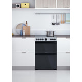 Indesit ID67V9HCX/UK Electric Cooker Double Oven - inox
