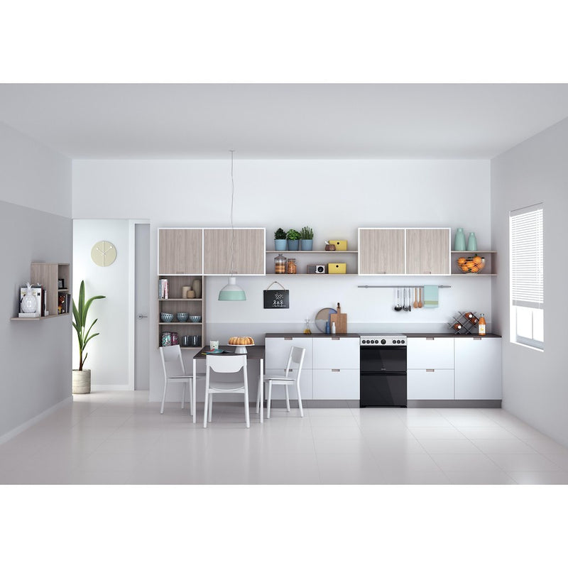 Indesit ID67V9HCX/UK Electric Cooker Double Oven - inox