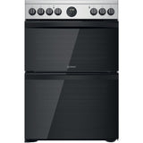 Indesit ID67V9HCX/UK Electric Cooker Double Oven - inox