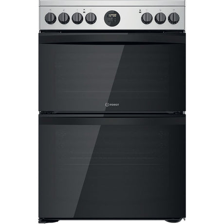 Indesit ID67V9HCX/UK Electric Cooker Double Oven - inox