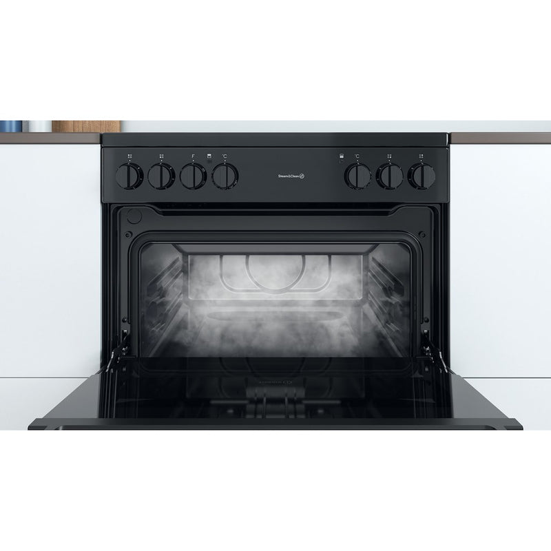 Indesit ID67V9KMB/UK Double Cooker - Black