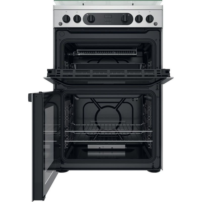 Hotpoint HDM67G0CCX/UK 60cm Double Gas Cooker - Inox