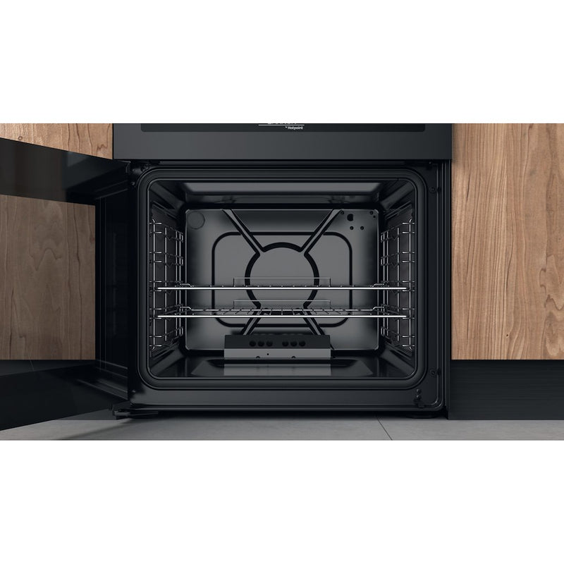 Cannon by Hotpoint CD67G0C2CA/UK Gas Freestanding 60cm Double Oven Cooker - Dark Grey
