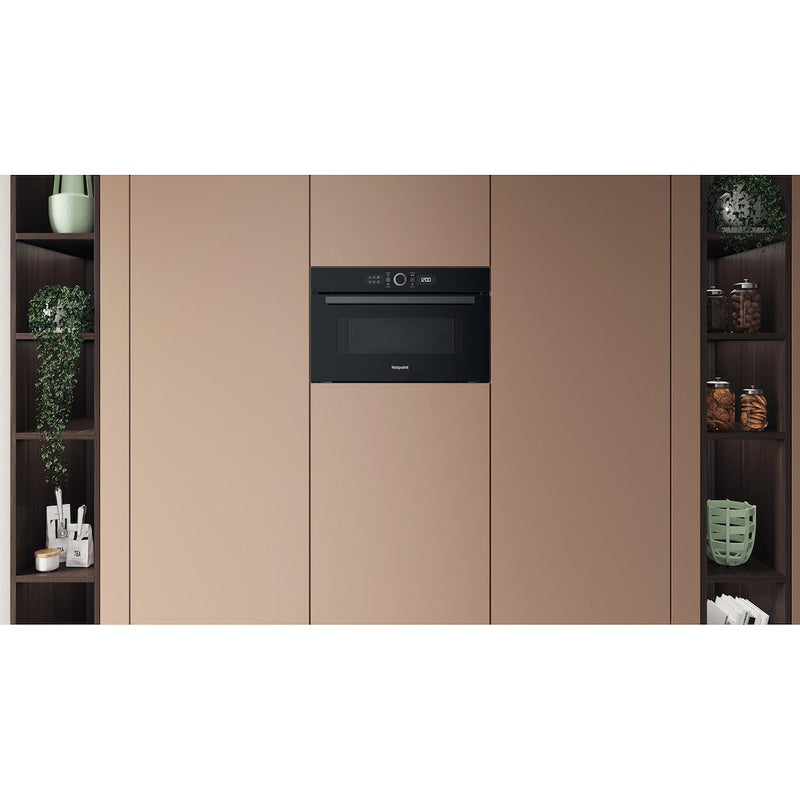 Hotpoint HMD44MBUK Built-In Microwave Oven and Grill - Black