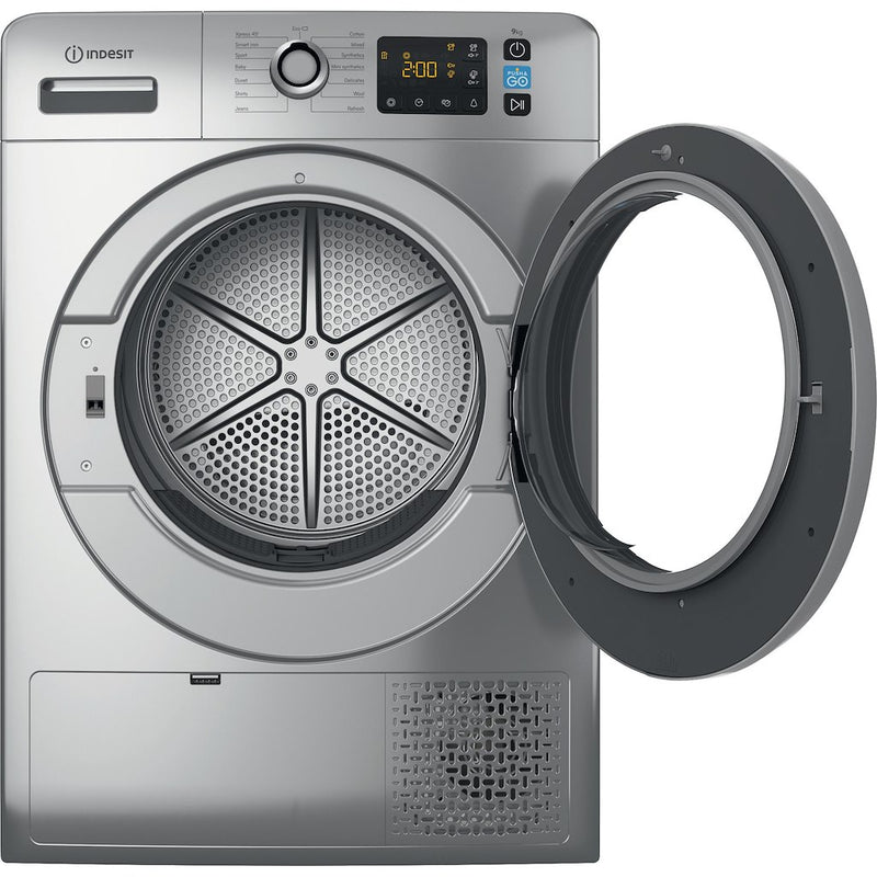 Indesit YT M11 92SS X UK Freestanding 9kg Heat Pump Tumble Dryer - Silver