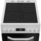 Hotpoint HDE5VDCW 50cm Electric Cooker with Ceramic Hob - White