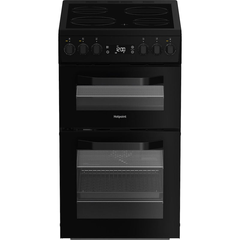 Hotpoint HDE5VDCB 50cm Electric Cooker with Ceramic Hob - Black