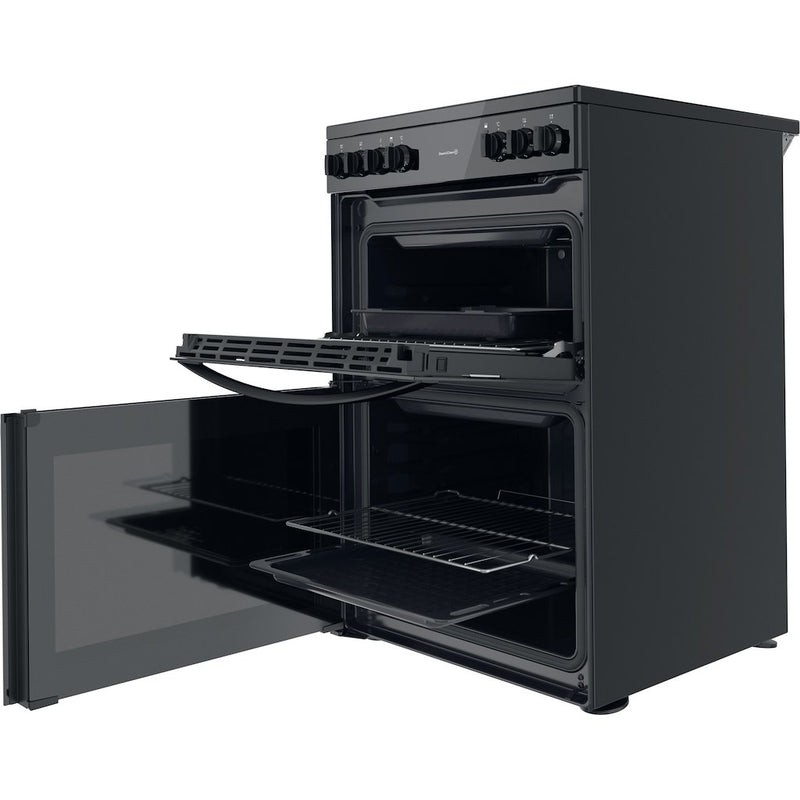 Indesit ID67V9KMB/UK Double Cooker - Black