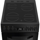 Hotpoint HDE5VDCB 50cm Electric Cooker with Ceramic Hob - Black