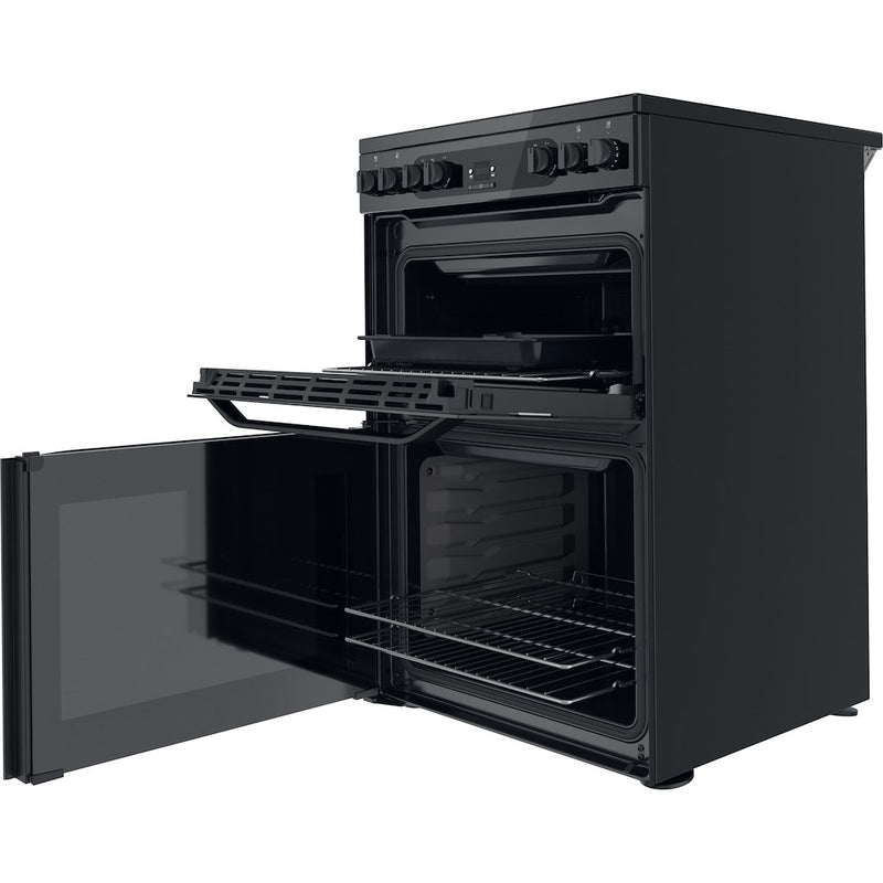 Hotpoint HDM67V92HCB/UK Electric Ceramic Double cooker - Black