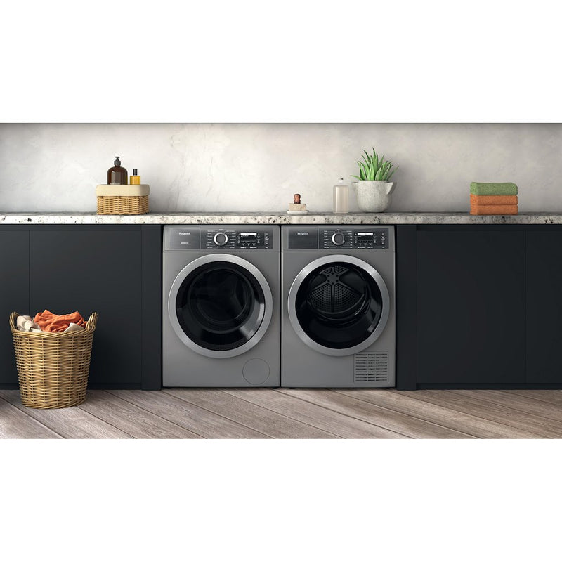 Hotpoint H8 99ADS GPOWER UK GentlePower 9kg 1400 rpm Washing Machine - Silver