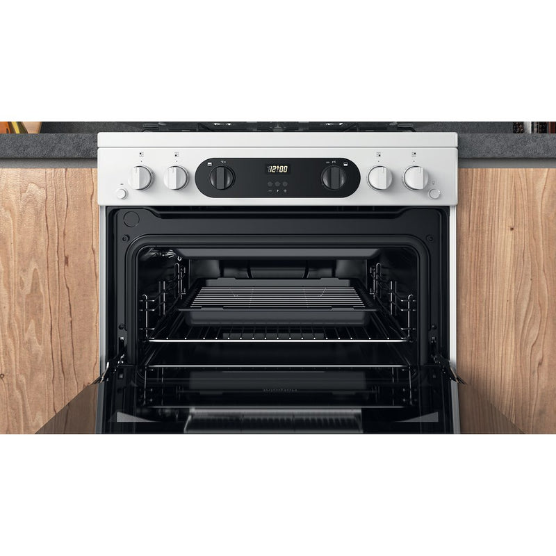 Hotpoint HDM67G0CCW/UK Double Cooker - White