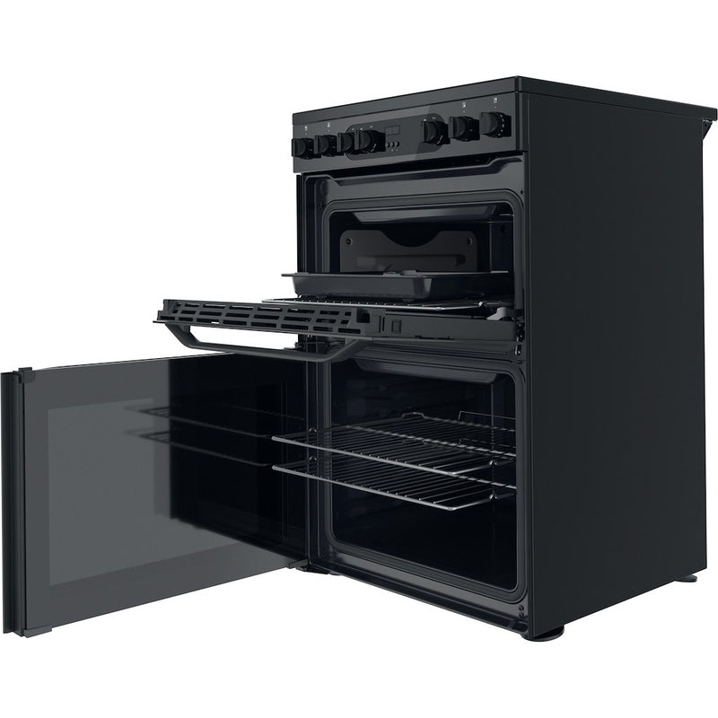 Hotpoint HDM67V9CMB/UK Electric Ceramic Double Cooker - Black