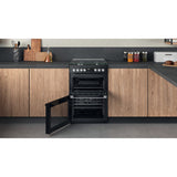 Hotpoint HDM67G9C2CSB/UK Dual Fuel Double Cooker - Black