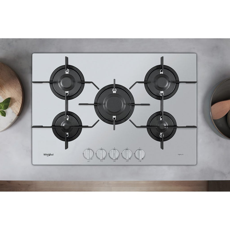 Whirlpool PMW75D2IXL Gas Hob 5 Burners - Inox