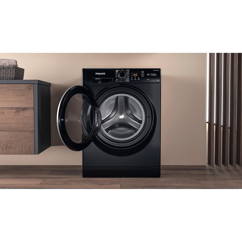 Hotpoint NSWM 864C BS UK N Black 8kg Freestanding Washing Machine